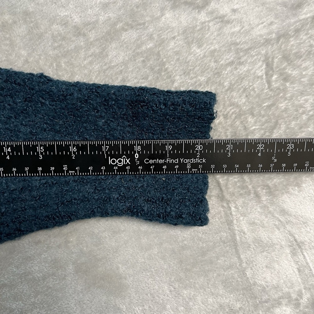 Free People Alpaca Blend Boucle Sweater Womens Small Blue Oversized Cozy Boho - Picture 14 of 14